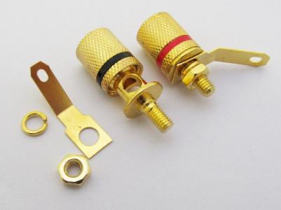 M4x26mm;Binding Post Connector, Gold Plated